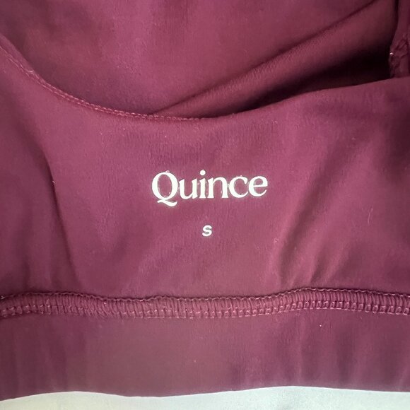 Quince Ultra-Form V-Neck Cropped Tank, Plum, Size S - Picture 5 of 6